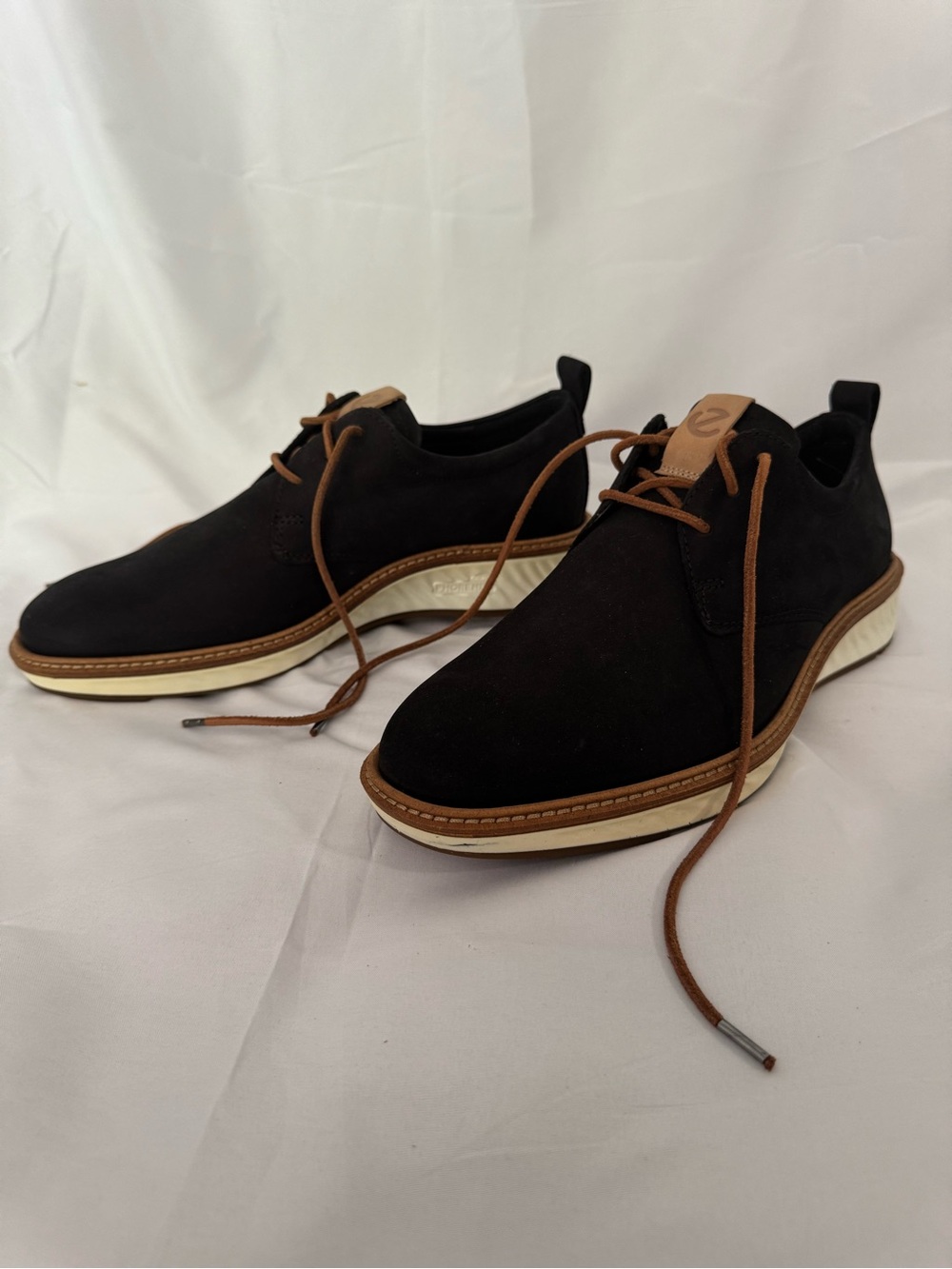 Ecco ST1 Men's Black Suede hybrid shoes/sneakers with Brown Trim